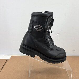 HARLEY DAVIDSON Women's Black Leather Boots 8M D87005 "Sydney"